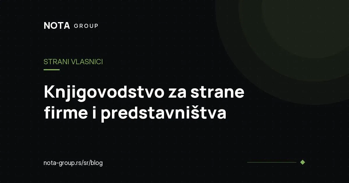 Knjigovodstvo za strane firme, brend grafika NOTA GROUP