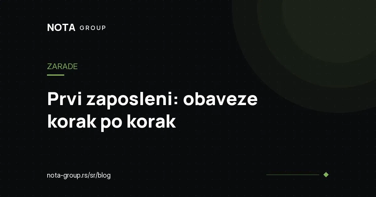 Prvi zaposleni, brend grafika NOTA GROUP