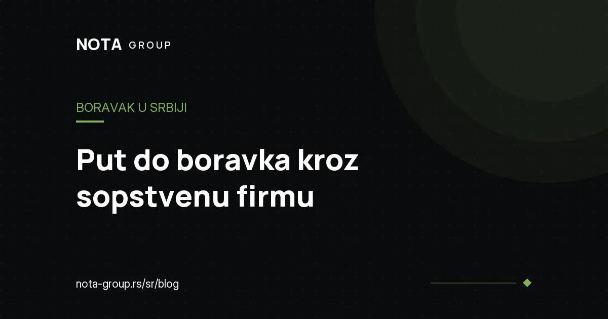 Boravak u Srbiji kroz firmu, brend grafika NOTA GROUP